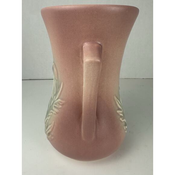 Vintage Hull Pink Vase Art Pottery Thistle Art Deco Vase 6” - Picture 5 of 9